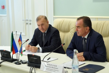 Мурат Кумпилов и Вениамин Кондратьев обсудили вопросы сотрудничества Адыгеи и Краснодарского края